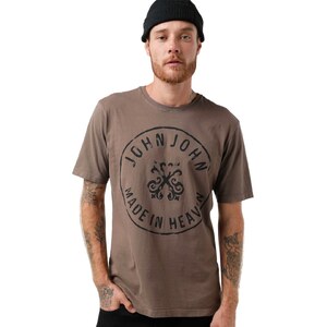 Camiseta John John Masculina JJ Rusty Logo Stone Cinza Chumbo