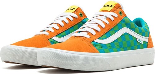 vans preto e laranja