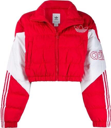 jaqueta adidas vermelha feminina