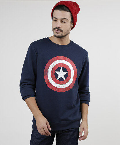 captain america moletom com capuz mens