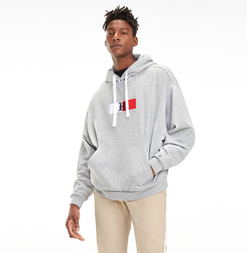 tommy hilfiger zip moletom com capuz