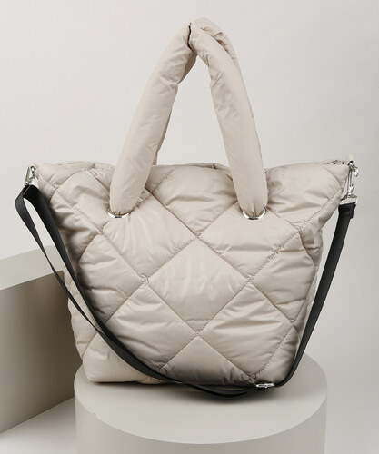 leather puffer bolsa