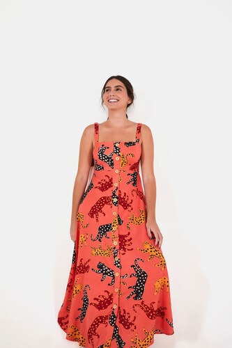 vestido cropped bosque tropical