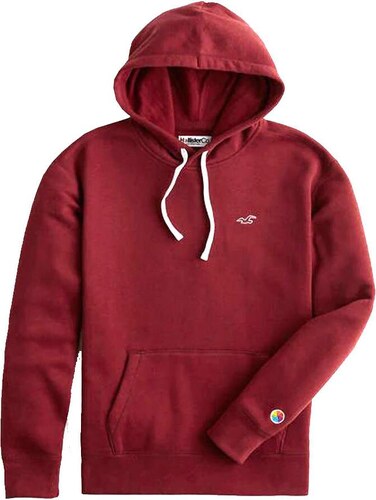 hollister red moletom com capuz women's