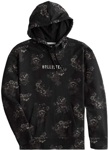 hollister print logo moletom com capuz