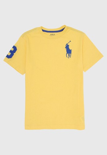 Camiseta Polo Ralph Lauren Infantil Logo Amarela 