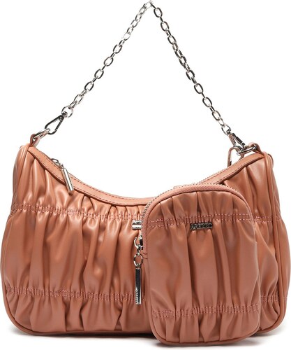 brown fluffy tote bolsa
