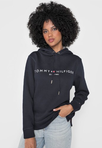 womens grey tommy hilfiger moletom com capuz