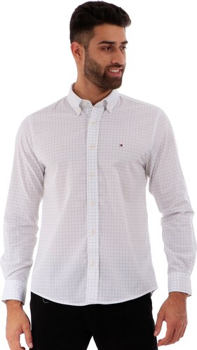 camisa social tommy hilfiger masculina branca