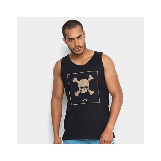 Camiseta Oakley Digi Skull Masculina - Preto