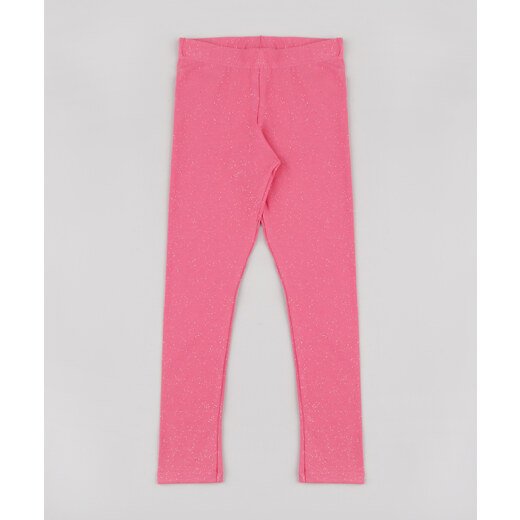 Calça Legging Infantil Com Glitter Rosa Escuro?