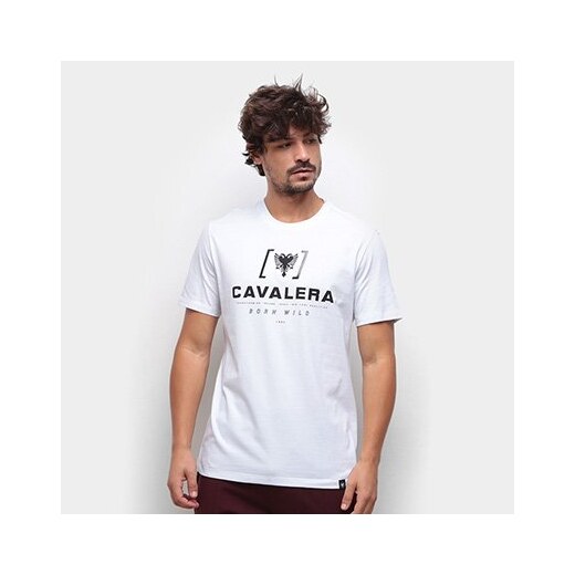 CAMISETA MASCULINA CAVALERA MANGA CURTA BRANCA