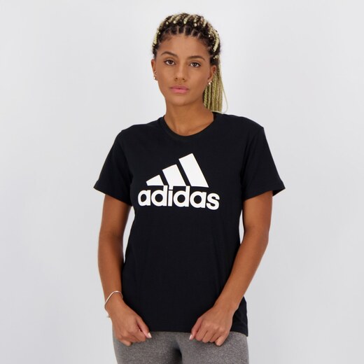 Camiseta Adidas Basic Logo Feminina Preta 