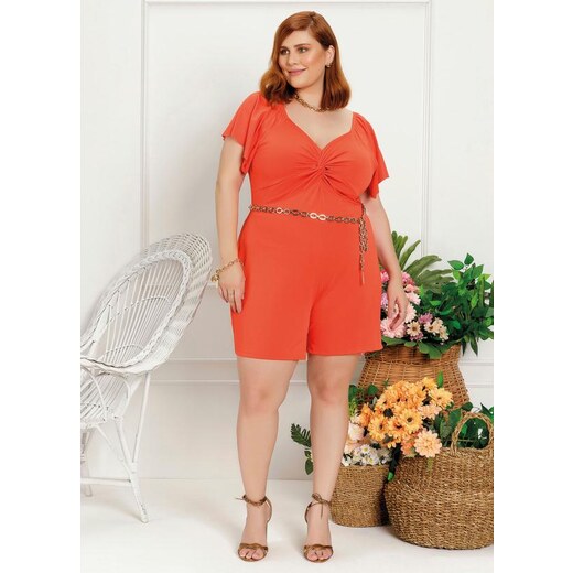 Posthaus macaquinho hot sale plus size