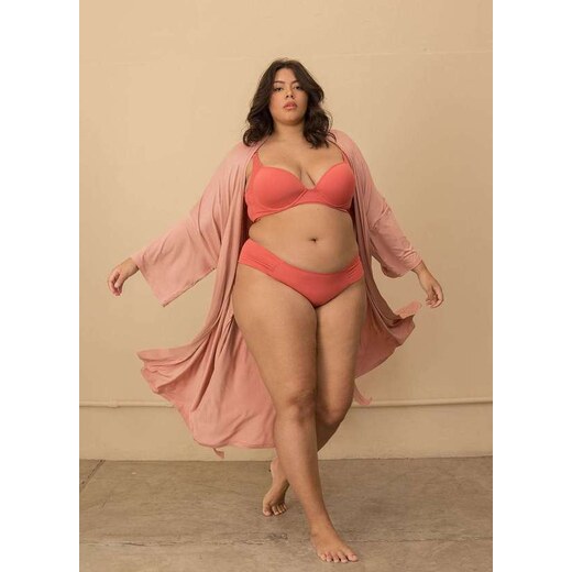 2rios Sutiã Reforçado Laterais Largas Plus Size Rosa 