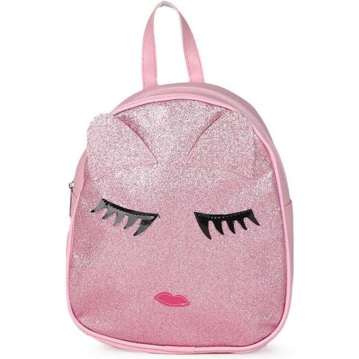 Mochila Infantil Lyllo Orelha de Gatinho Rosa 