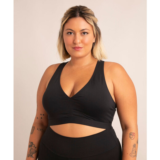 C&A Top Halter Neck Decote Nadador Sem Bojo Mindset Sport +