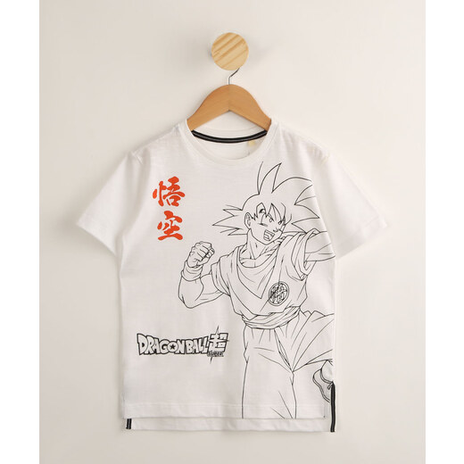 Camiseta Estampada Goku Criança Camisa Masculina Azul Tamanho:P