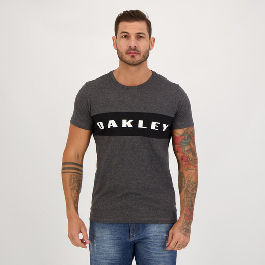 Camiseta Oakley O Bark SS Azul Marinho - FutFanatics