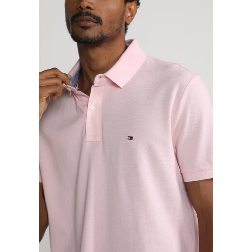 Camisa Polo Tommy Hilfiger Reta Logo Rosa 