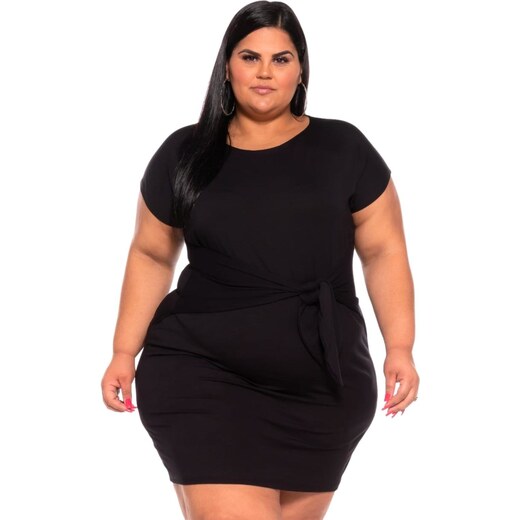 Vestido Plus Size Manga De Tule - bombys