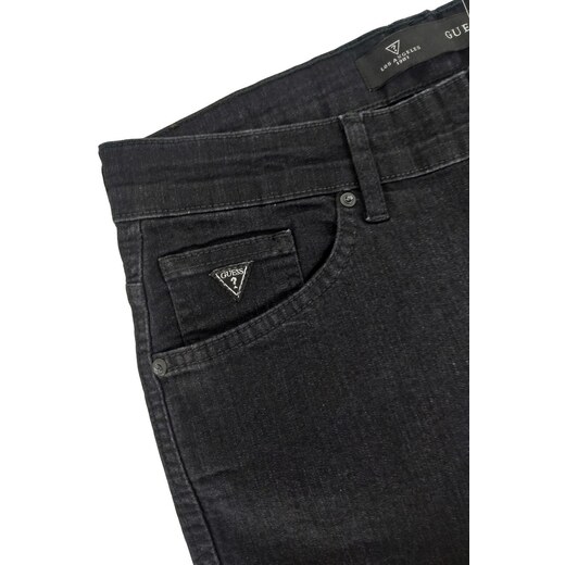 Calça Guess Jeans Masculina Skinny Jet Black Preta 