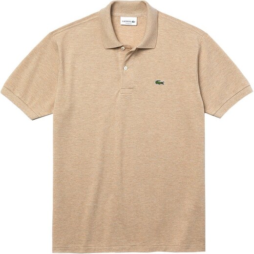 Polo Lacoste Masculina Classic Fit Mescla Caqui