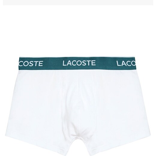 Cueca Lacoste Trunk Boxer Lettered Waist Branca 1UN 