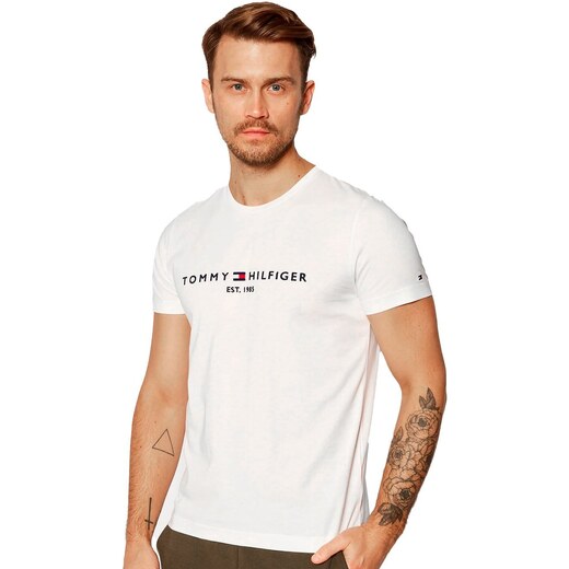 Camiseta Tommy Hilfiger Masculina Core Logo Tee Branca - Sea