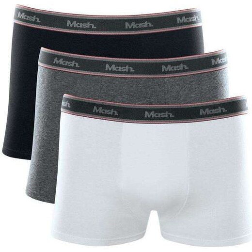 Kit Cueca Boxer Mash 3 Peças Elástico Masculina Al 