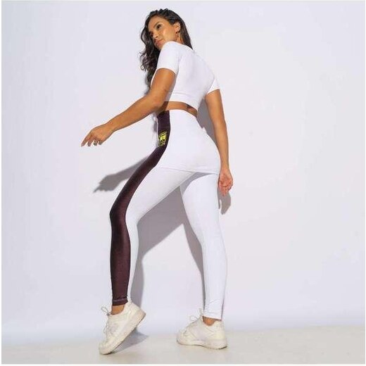 Legging Fitness Com Bolsos Skin Preta