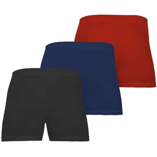 Kit com 3 Cuecas Boxer Zorba 781 Colorido Preto-Marinho-Vermelho 