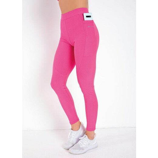 Legging Rosa Neon com Bolsos Sawary Fitness 