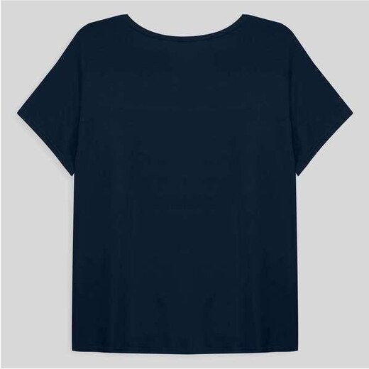 Basicamente Tech T-Shirt Modal Plus Size Feminina Azul Marinho 