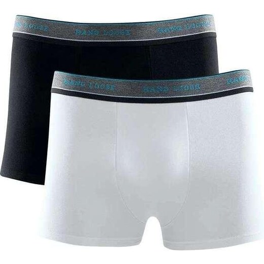 Cueca Tommy Hilfiger Cotton Stretch Boxer Trunk Preta/Cinza Pack 2UN