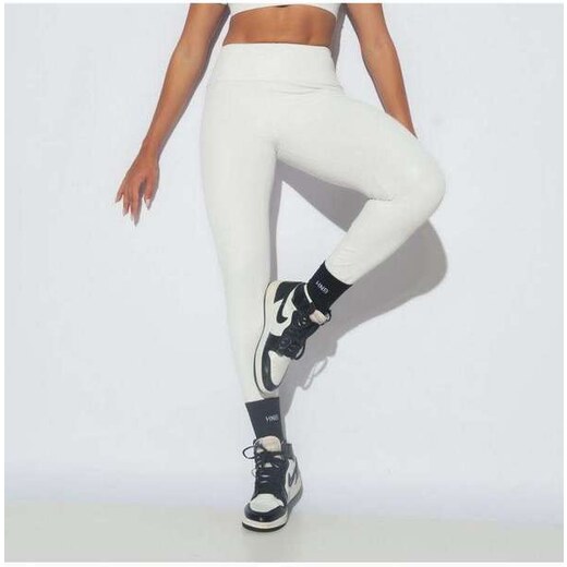 Calça Legging Fitness Básica Skin Branca - Honey Be Branco / White