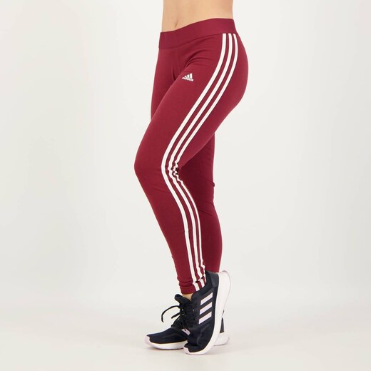 Calça Legging Adidas Latin Fit Colorblock Feminina - Vermelho+