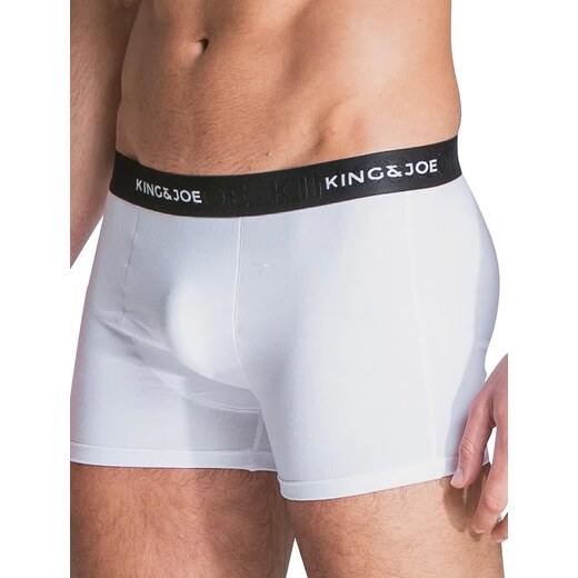 Cueca King & Joe Boxer Lisa Black Waist Logo Branca Pack 2UN