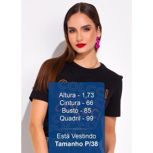 Colcci T-Shirt em Malha Preto 