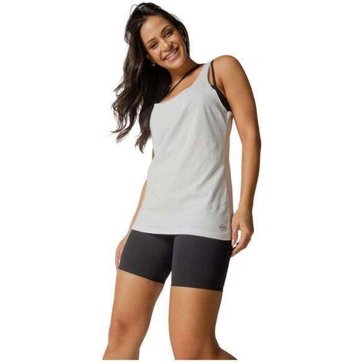 Camiseta Fitness Branca Nadador Básica - Honey Be Branco / White