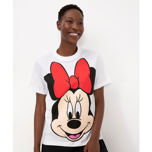 T-SHIRTS FEMININA ALGODÃO PRETO SILK MICKEY AND MINNIE - LOJA de T-SHIRTS