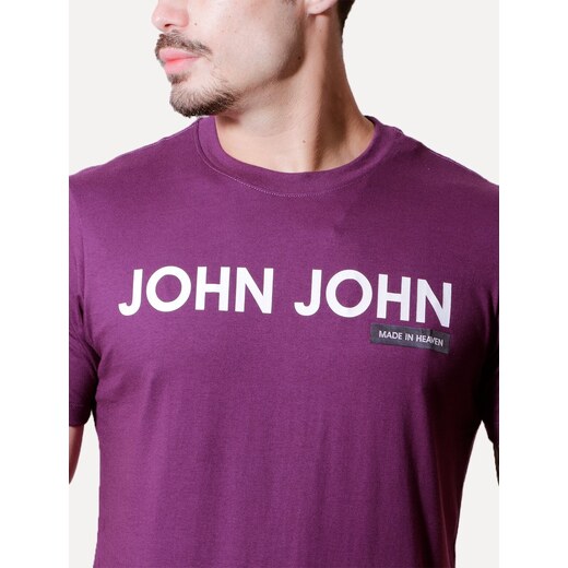 Camiseta John John Masculina Regular Linear JJ Made In Heaven Preta