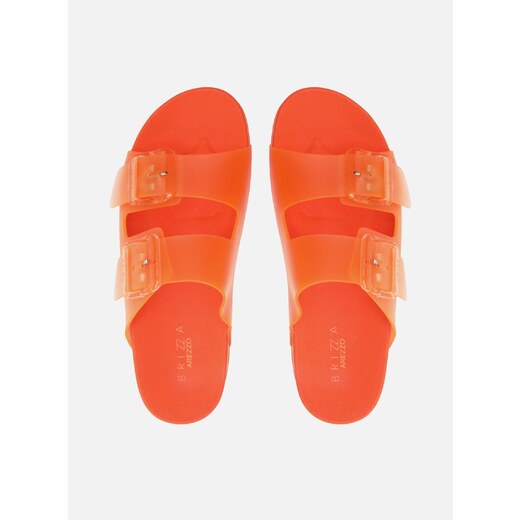 Chinelo Slide Laranja Fivelas Brizza Arezzo GLAMI .br