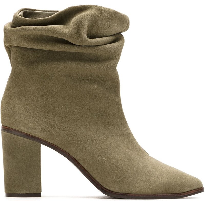 Bota suede fashion cano curto