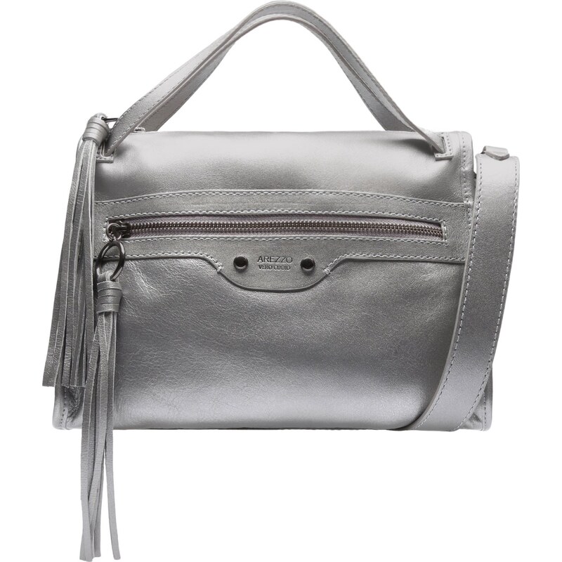 Bolsa Bowling Couro Adriana M dia Old Silver Arezzo GLAMI .br