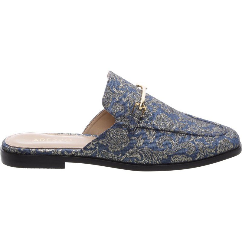 Mule AREZZO Mocassim Estampado Azul Outstore GLAMI .br