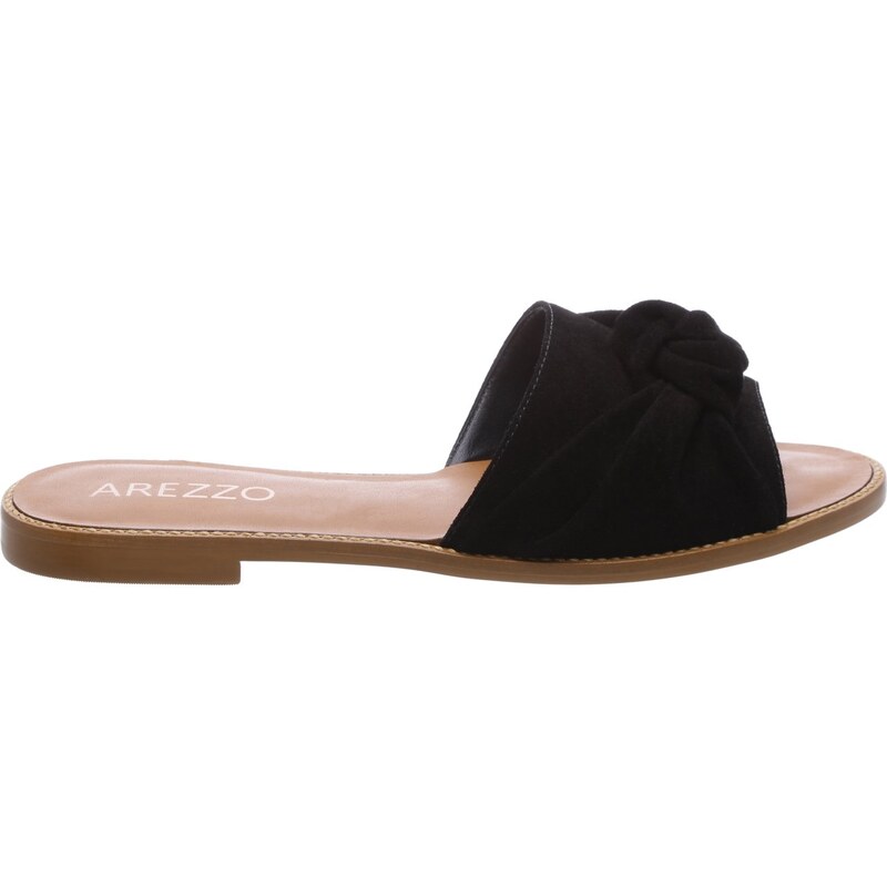 Arezzo Sand lia Suede Drapeado Savannah Preto Outstore GLAMI