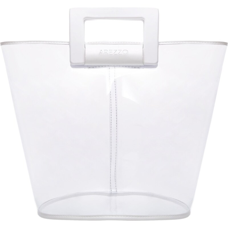 Arezzo Bolsa Shopping M dia Transparente Branco Outstore GLAMI