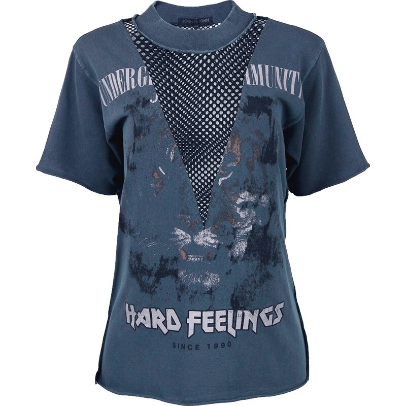 JOHN JOHN FEM Camiseta John John Hard Feelings Feminina (CINZA