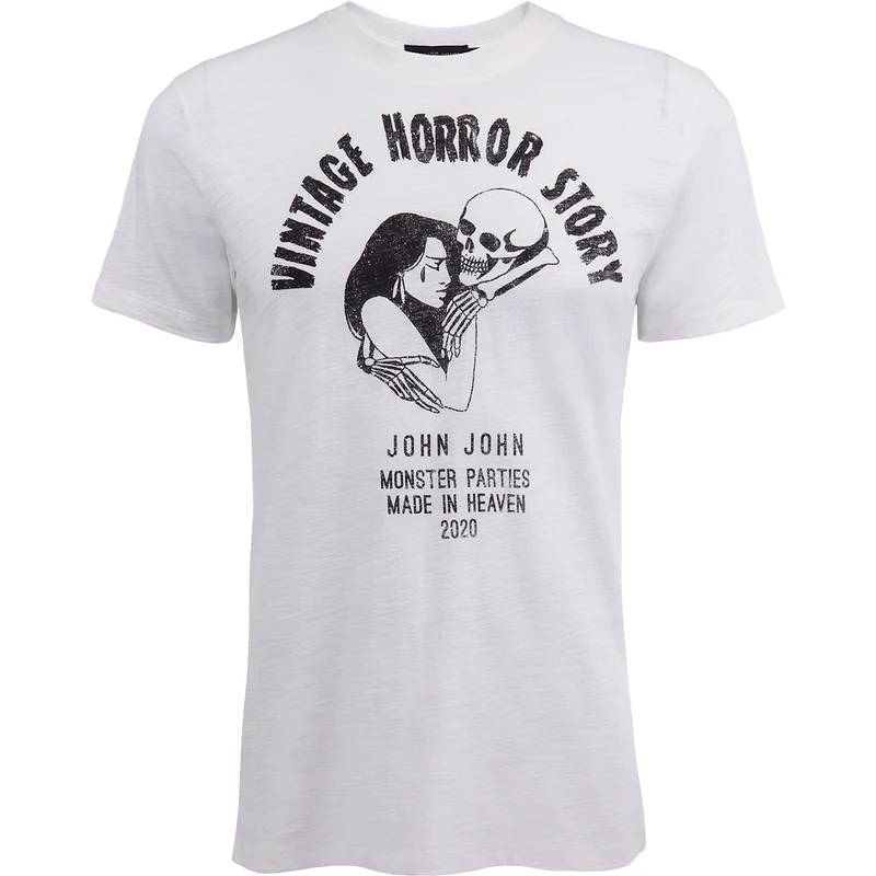 Camiseta John John Logo Off-White - Faz a Boa!